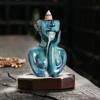 1pc, Pretty Woman Ceramic Handicrafts Home Decorate Backflow Incense Burner Incense Censer (Without Incense)