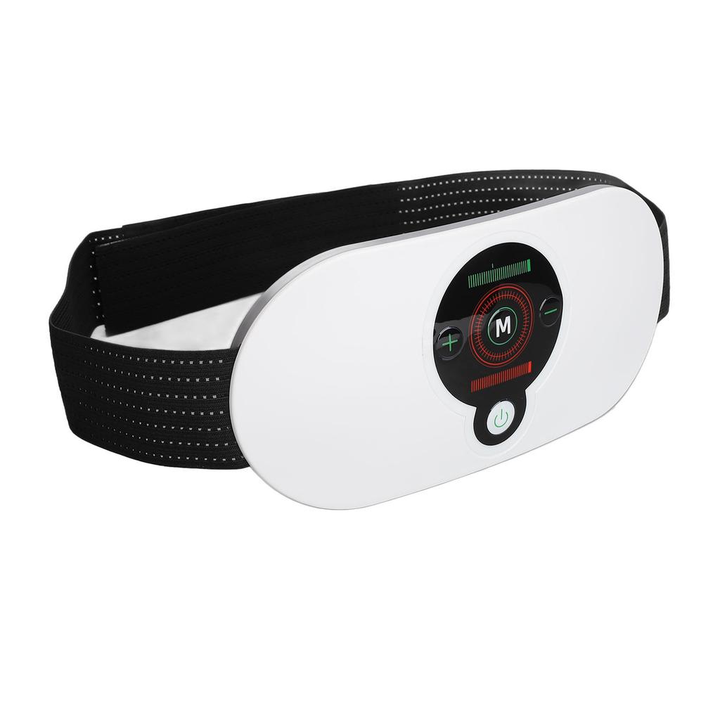 Electric Waist Belt Device 3 Levels Heating Massage Belt Vibration Warming Abdomen Pad Built in Battery