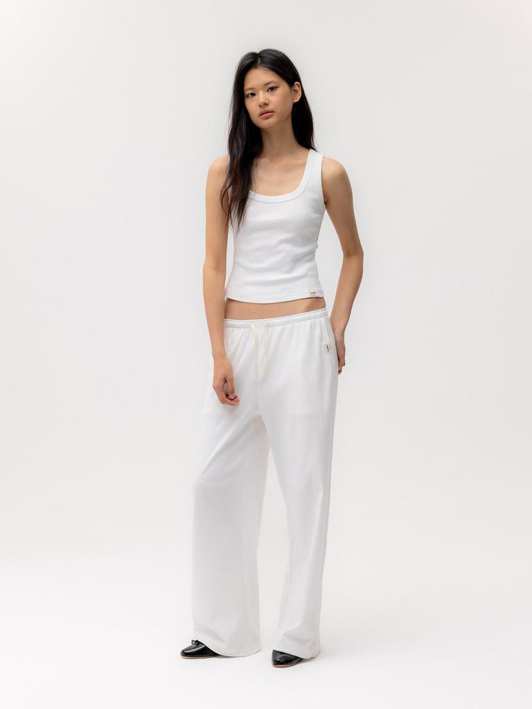 GLOWNY G Classic Scoop Neck Sleeveless (White)