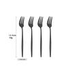 4PCS Stainless Steel Cutlery Rainbow Cake Fruit Fork Dinner Salad Fork Tableware Gold Dessert Fork For Hotel Party Kitchen Tool