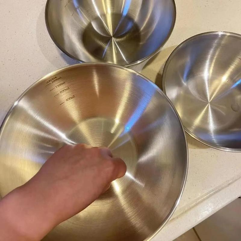 Edelstahlschüssel-Set mit Waage zum Kochen Backen Aufbewahren von Lebensmitteln Großes Fassungsvermögen Rührschüsseln für die Küchenausstattung zu Hause