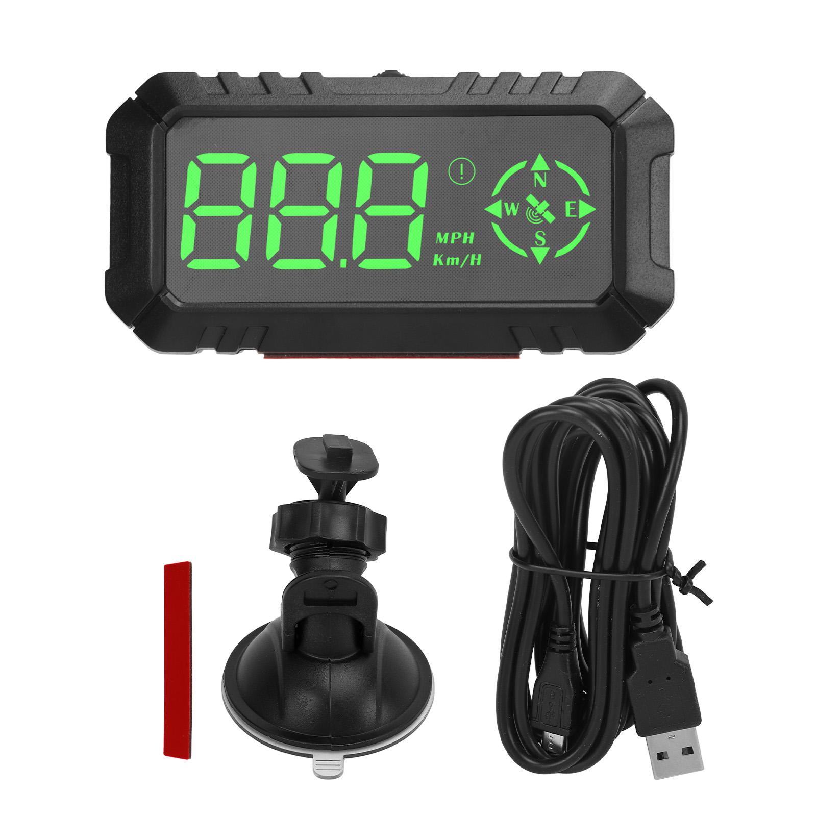 Koogeelife Unisex 3In Car Dashboard Gps Speedometer Hud Display Compass Km H Mph Switching Overspeed Fatigue Driving Alarm For Suv Truck