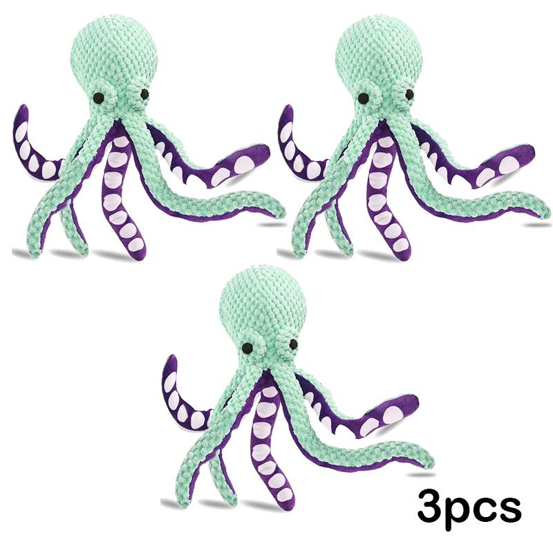 Octopus Calamaris Vorm Hond Pluche Speelgoed Piepend Geluid Duurzaam Kauwbestendig Huisdier Puppy Tandjes Krijgen Interactief Knuffelspeelgoed Gezelschapsspeelgoed
