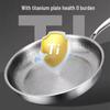 Premium Titanium Non-stick Hammered Frying Pan with Steel Layer, Ideal for Steaks, Flat-Bottomed Design