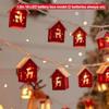 1Set Christmas Led String Lights Illuminated Wooden House Lights Christmas Tree Top Star Lights Starry Sky Decorative Lights