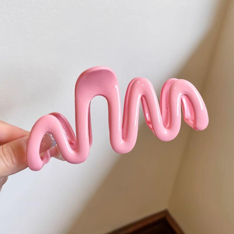 New Colorful Jelly Wave Hair Claw Hairpin Women Girls Fashion Design Korean Sweet Simple Irregular Hair Clip Headwear