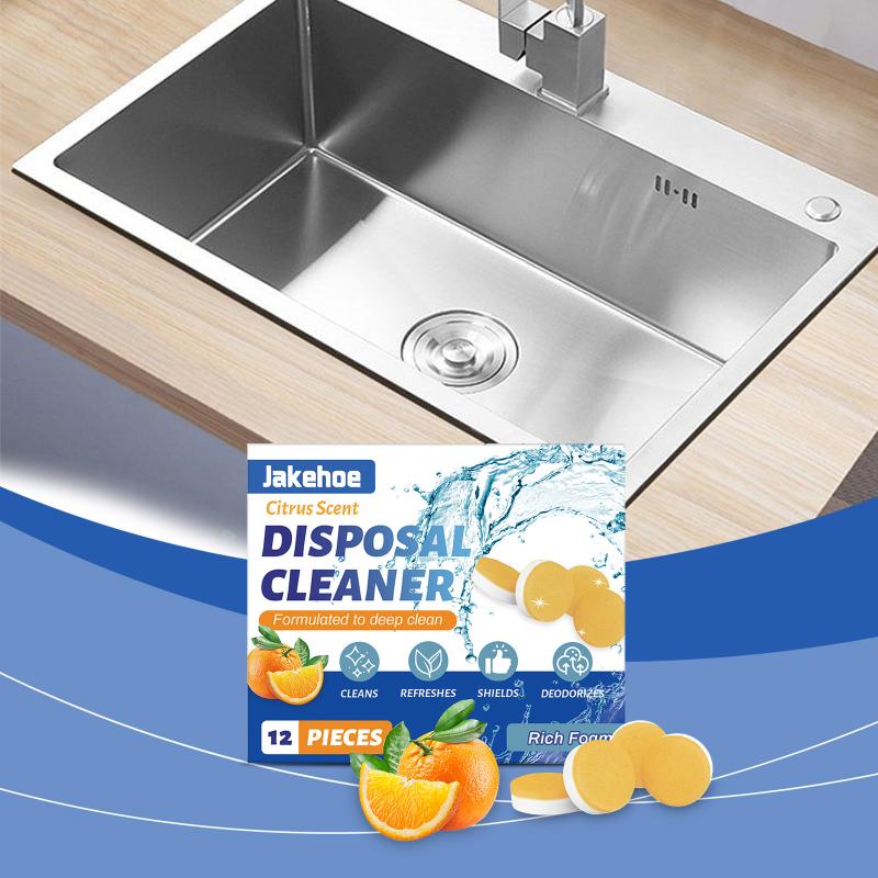Drain Cleaner Tablets Deep Cleaning Clog Remover Deodorizer Citrus Fragrance Kitchen Sink Bathroom Pipe Powerful Formula