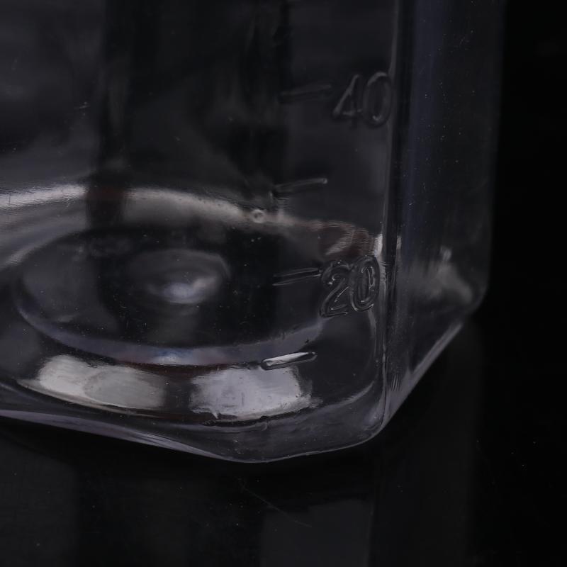 1Pcs Round Square Empty Plastic Sauce Squeeze Bottles Refillable Condiment Containers With Graduated For Salad Dressing Bbq Oils