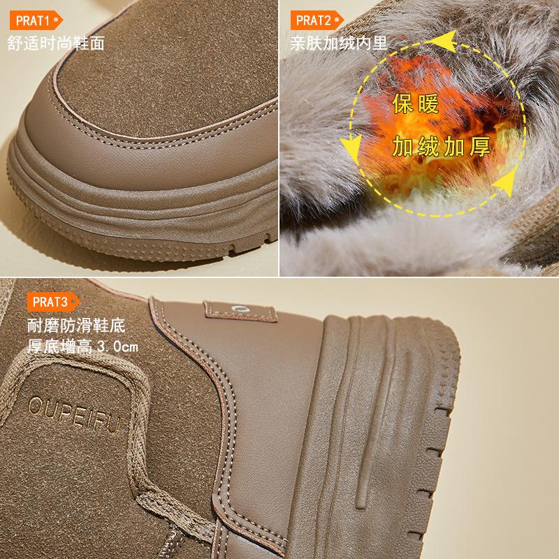 Velvet High Top Snow Boots for Women 2024 Winter New Student Ins Korean Version Warm Casual Shoes Cotton Shoes