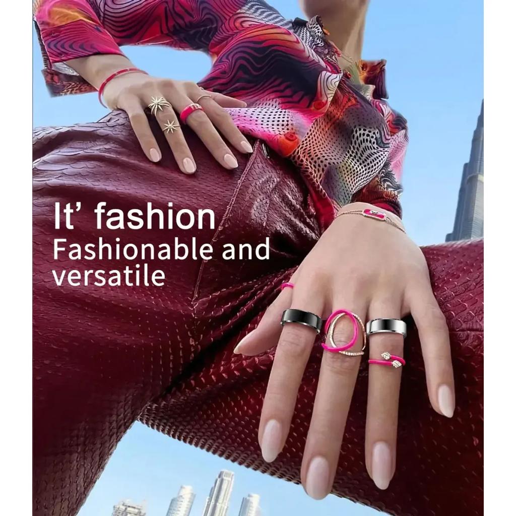 New R6 Smart Ring Heart Rate Blood Oxygen Blood Pressure Sleep Calories Health Multi-language Fitness Tracker