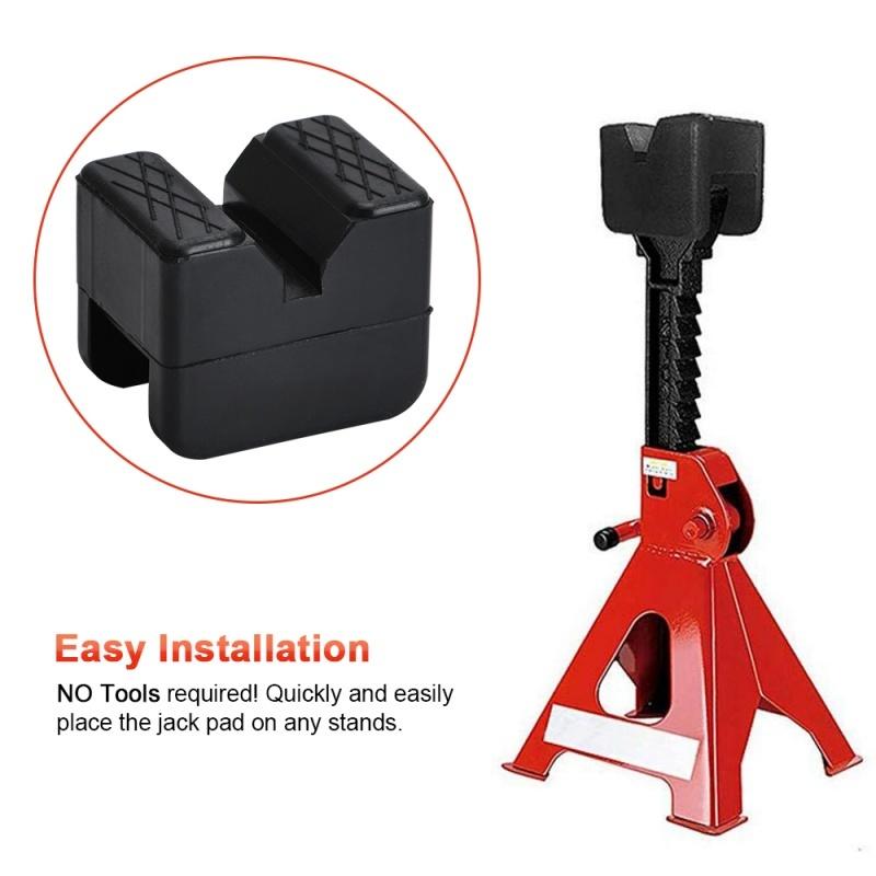 1/2PCS Rubber Jack Stand Pads Universal Slotted Guide Rail Support Shock Pad for Car Lifting Repair Maintenance Accessories