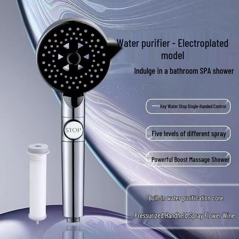 

TLXT Universal Multi-Setting Pressurized Shower Head with Filter