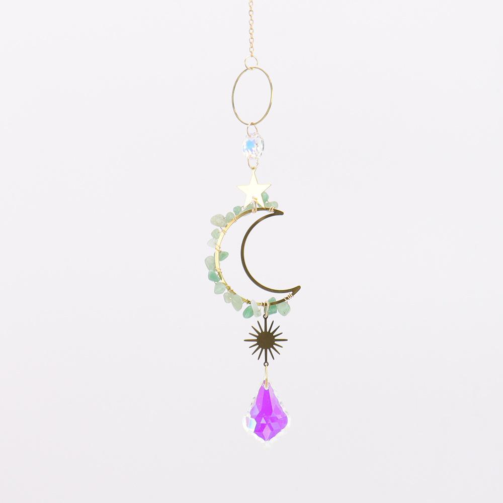 Star and Moon Ceiling Pendant Wind Chime for Living Room & Bedroom
