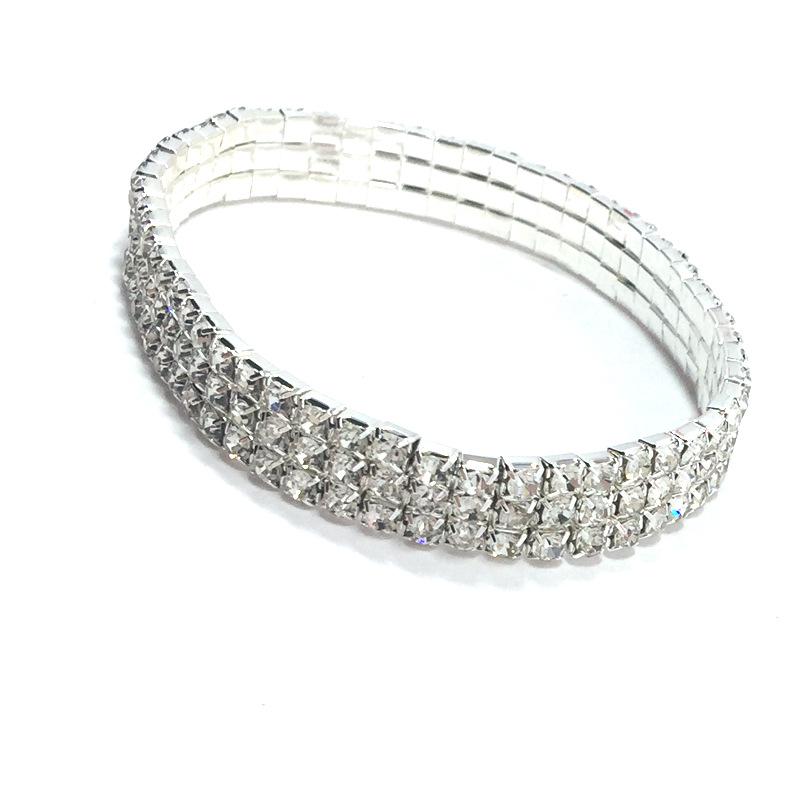1 Pieza Pulsera para Niñas Color Plata Cristal Brillante Joyería para el Pie de Mujer Tobillera Elástica Extensible Accesorios