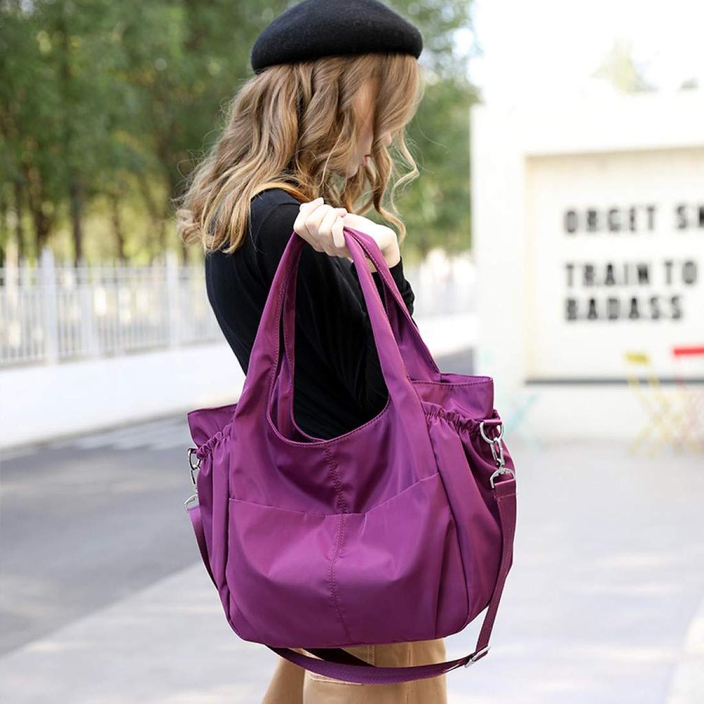 Yanaier Tote Bag, Shoulder Bag, Mother's Bag, 2-Way, Large Capacity, Lightweight, Waterproof, Multifunctional, Popular, Stylish, Crossbody Bag,