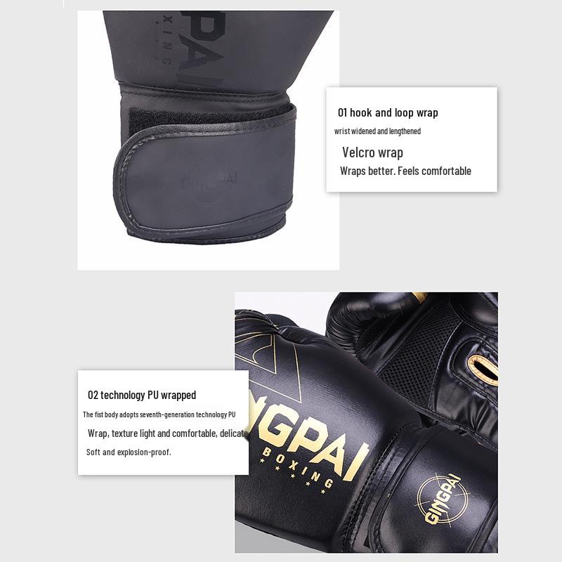 Adult Professional Sanda Boxing Gloves - Breathable, Large Size for Men & Women, Ideal for Punching Bag & Sparring.