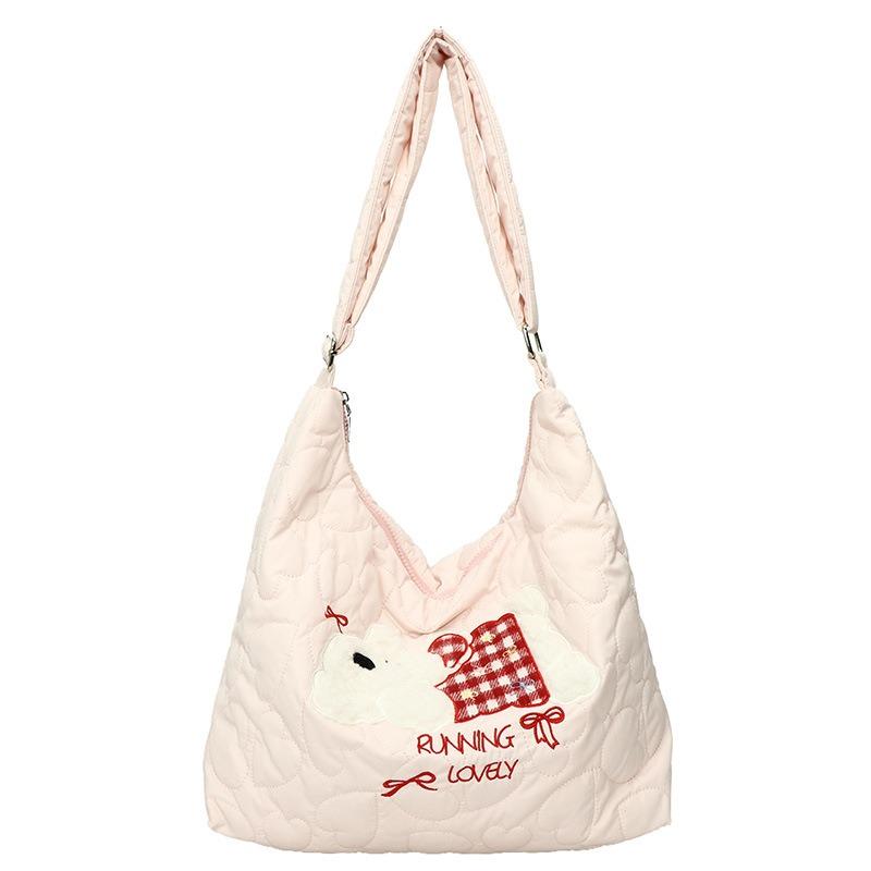 Casual Large-capacity Bag Women's New Fresh Cartoon Shoulder Messenger Bag Class Commuter Tote Bag