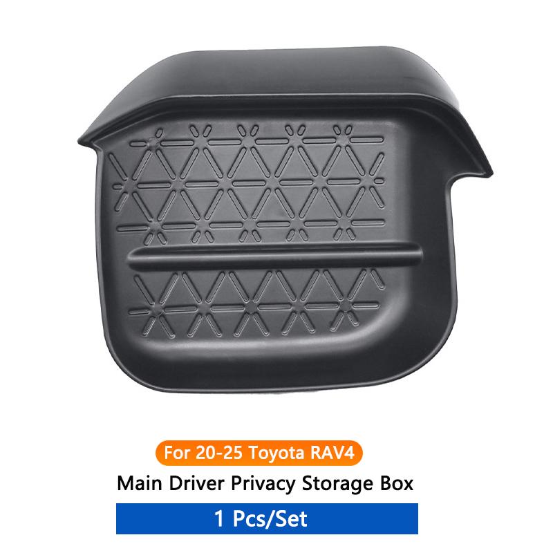 QHCP Hidden Main Driver s Storage Box Pullout Car Small Storage Box Organizer Privacy For Toyota RAV4 20-25 Interior Accessories чёрный