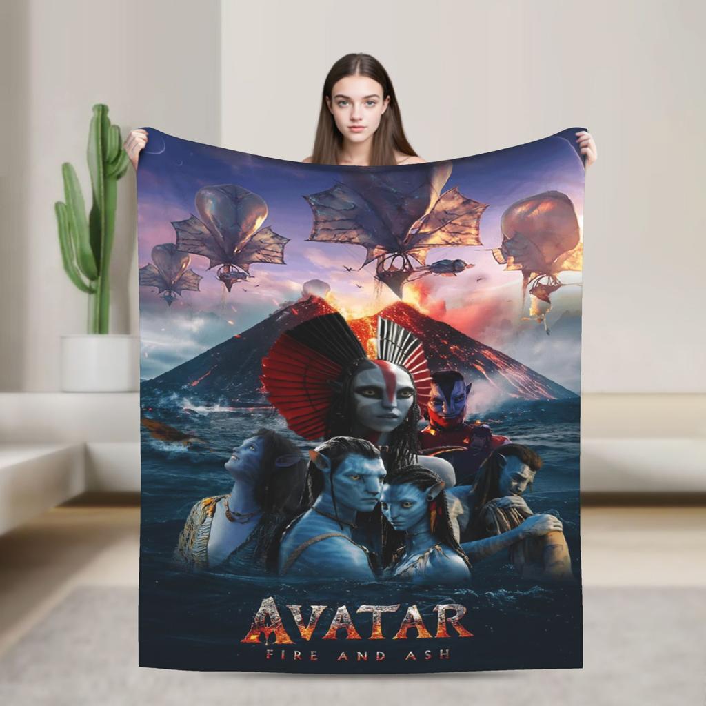 2025 Avatar 3 Movie Knitted Blanket   Fuzzy Throw Blanket Bed Sofa Personalised Soft Warm Bedsprea
