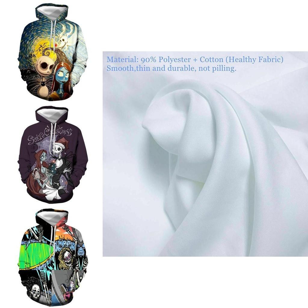 Nightmare Before Christmas 3d Printed Hoodie Jacket Jack Sally Costume Style