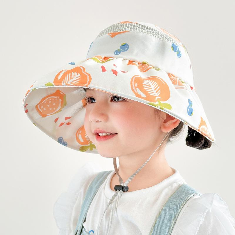 

Новая детская шляпа от солнца Летняя детская шляпа от солнца С открытым верхом Уличная шляпа от ультрафиолета для мальчиков и девочек Шляпа от солнца