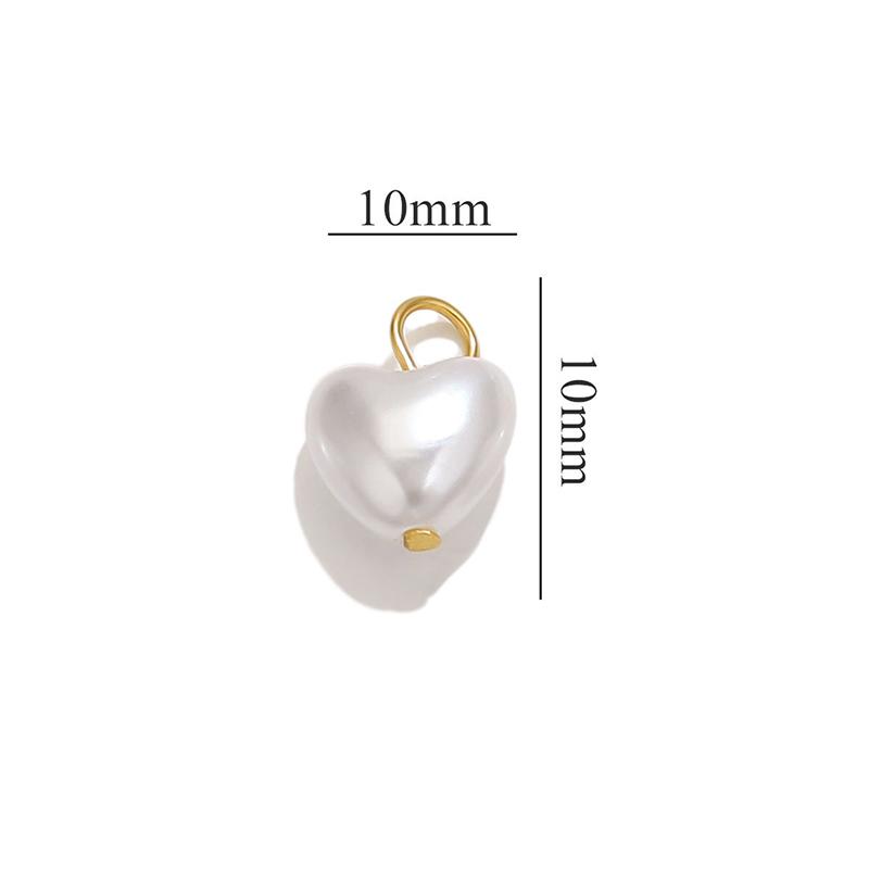 

10 шт. Шармы из нержавеющей стали в форме сердца и капли с искусственным жемчугом для изготовления ожерелий, браслетов, серег и других украшений своими руками
