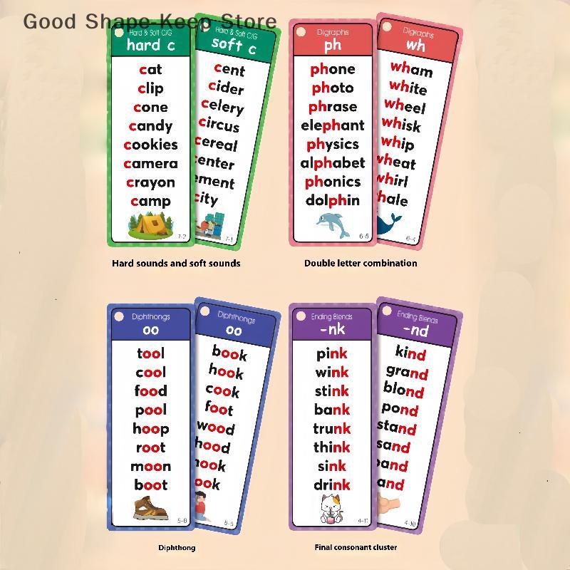 Montessori Phonics Teaching Assistants - 60 Word Index Card Sets for English Vocabulary Enhancement