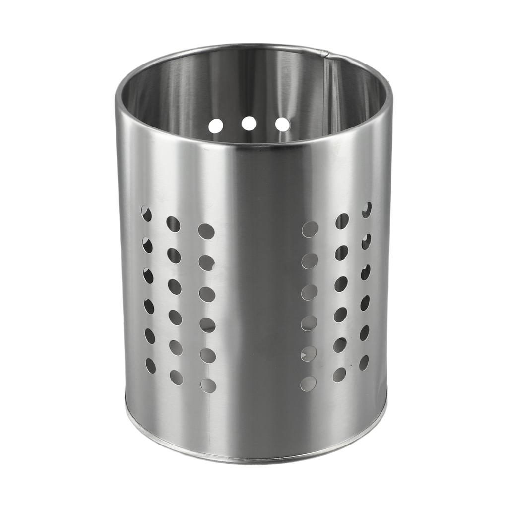 1Pcs Stainless Steel Utensil Holder With Drain Kitchen Utensil Cutlery Chopstick Stand Rack Drainer Multifunction Organizer Rack