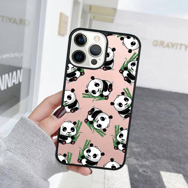 China Panda Creative Hard Phone Case For iPhone 17 Air 15 16 Cover  11 13 14 Pro Max 12 Plus Max Fundas