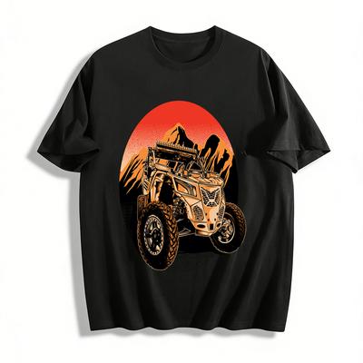 Terrain Vehicle Outdoor Off-Road Graphic Casual T-Shirt Pure Cotton T-shirt