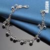 925 Sterling Silver Bell Bead Bracelet Chain Fashionable Wedding Jewelry