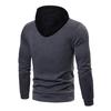 Men Fall Winter Hoodie Colorblock Drawstring Long Sleeves Big Pocket Hooded Retro Thin Loose Daily Wear Casual Sport Top