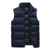 Men's Light Cotton Sleeveless Waistcoat - Warm Outerwear for Spring, Autumn, and Winter