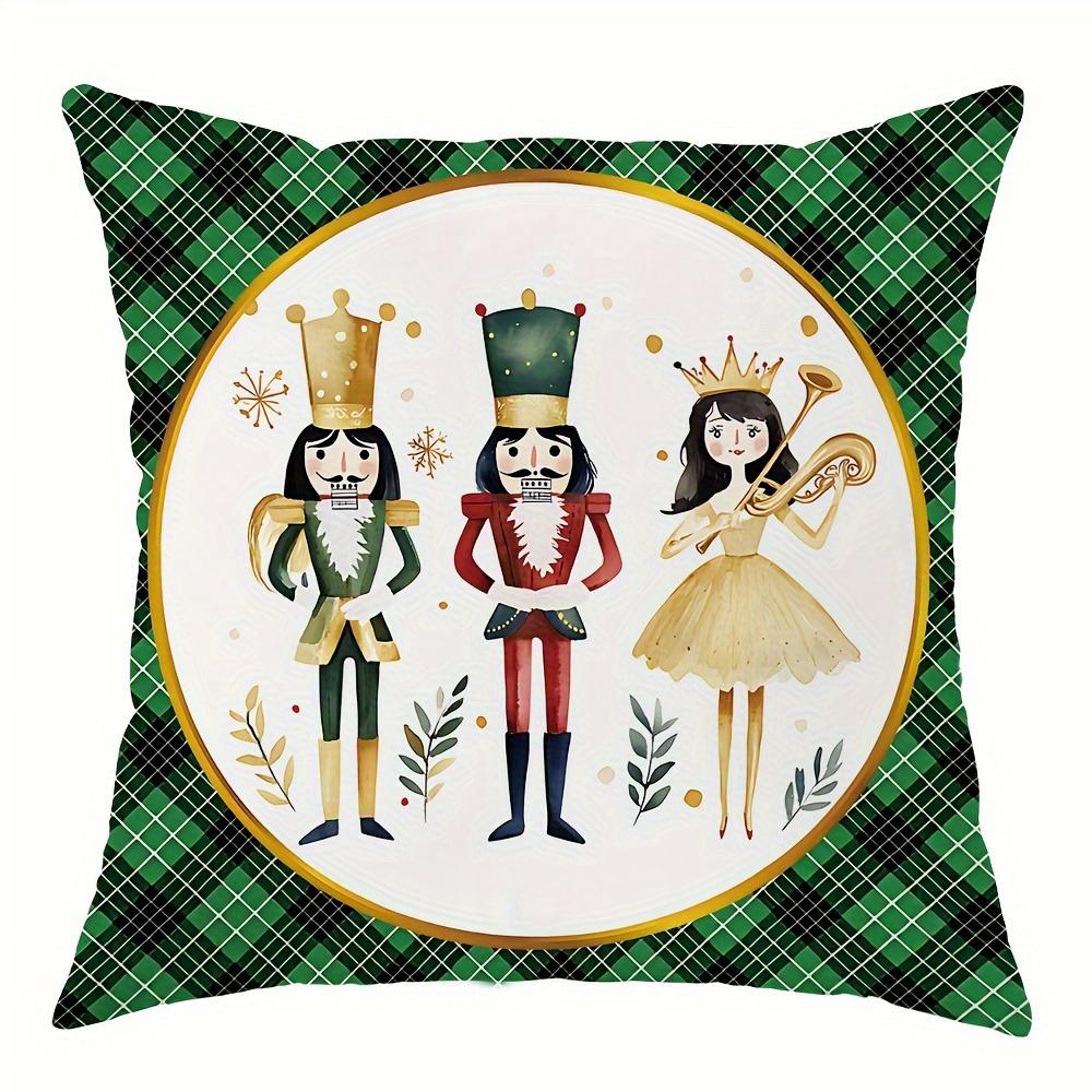 Poszewka dekoracyjna na poduszkę z motywem księżniczki Dziadka do Orzechów nadaje się do domu, pokoju, salonu, na sofę.