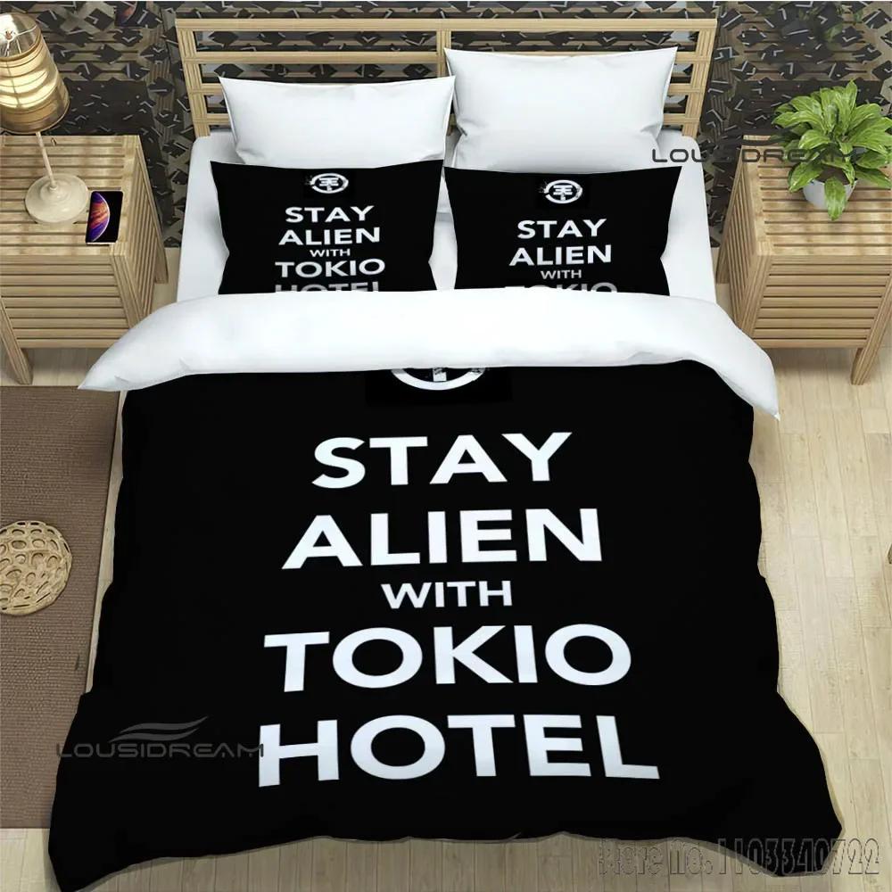 Tokio Hotel band tryckt Påslakanset HD Täckeöverdrag för Barn Sängkläder Sängkläder Sovrumsdekor