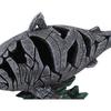 Shark Decorative Sculpture Hollowed Waterproof Resin Sturdy 7.3in Long 4.5in Wide Shark Statue Home Decor Statue with Stand Accent Figurine