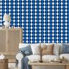 Blue Checkered Wallpaper, Blue, Navy Blue, and White, 50x1000
