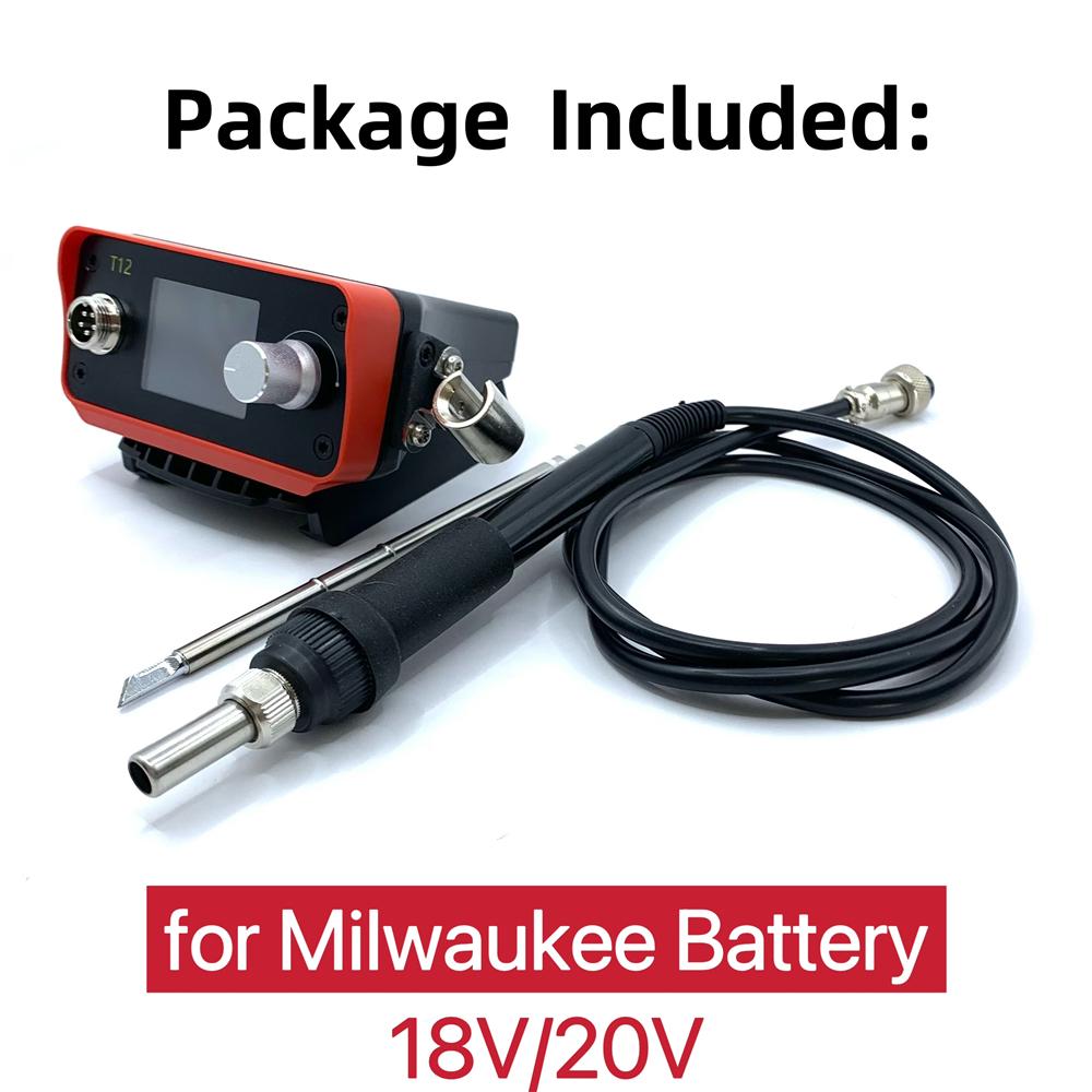 PTS300D T12 Cordless Soldering Iron Station For Dewalt 20V Max Li-ion Battery For Makita/Milwaukee/Bosch Battery Electric Solder