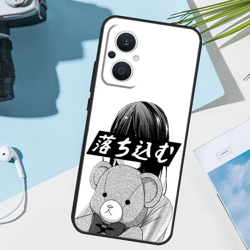 Sad Japanese Anime Aesthetic Cover For OPPO Reno 12 F 13F 14F 11F 10 11 13 14 Pro 7 8 Lite OPPO Find X9 X5 X6 X8 Pro Case