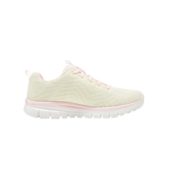 Skechers Graceful Sport Comfortable Mesh Breathable Low-Top Running Shoes Women Sneakers Light-Pink 12615-NTPK