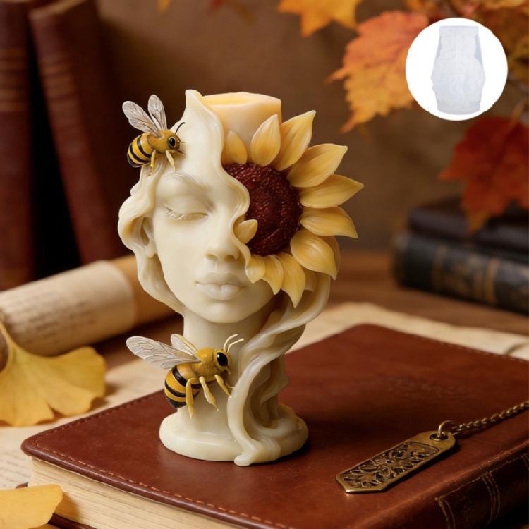 Flower Goddess Silicone Molds Lady Figurine Silicone Candle Molds For Handmade Candle Soap Decoration Anniversary Gift