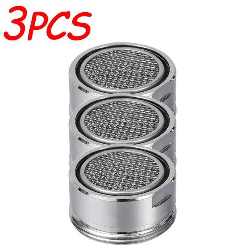 1/6set Messing Wassersparhahn Belüfter Gewinde Bad Wasserhahn Bubbler Austauschbarer Filter Gemischte Düse 24mm Bad Teil