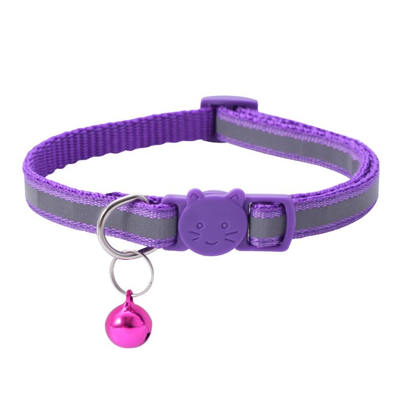 Reflektierendes Katzenhalsband mit Sicherheits-Aufreißverschluss und Glöckchen