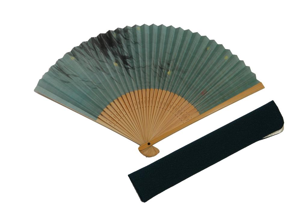 Kyoto Fan with Fan Presentation Made in Japan [Hasegawa] Men's Bag, Box, (Fireflies/Green)