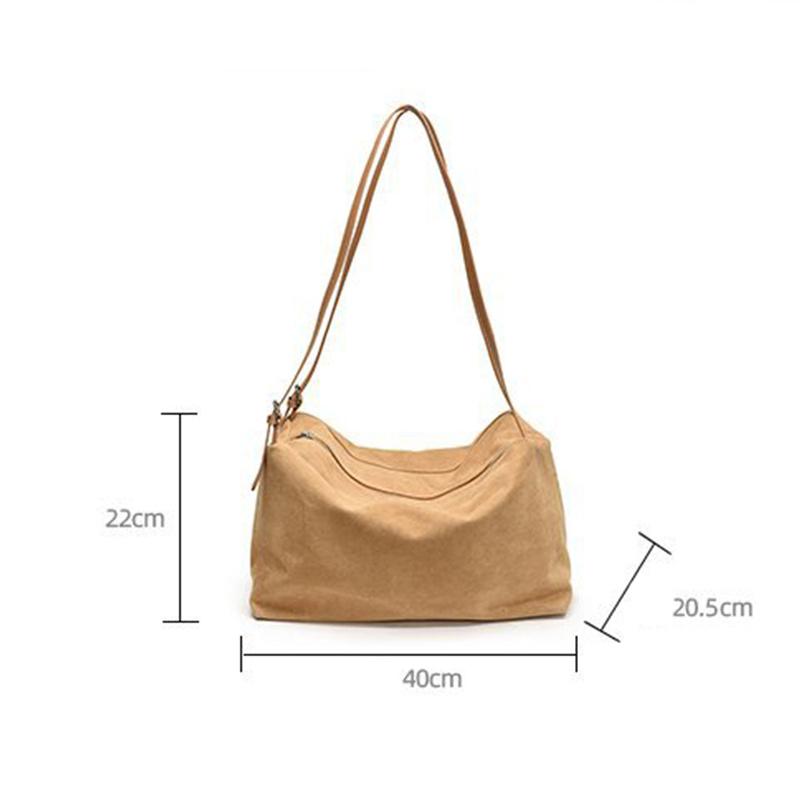 Yogodlns Autumn Winter Big Boston Luxury Designer Tote Soft Matte Suede Leather Women Handbag Female Shoulder Crossbody Bag