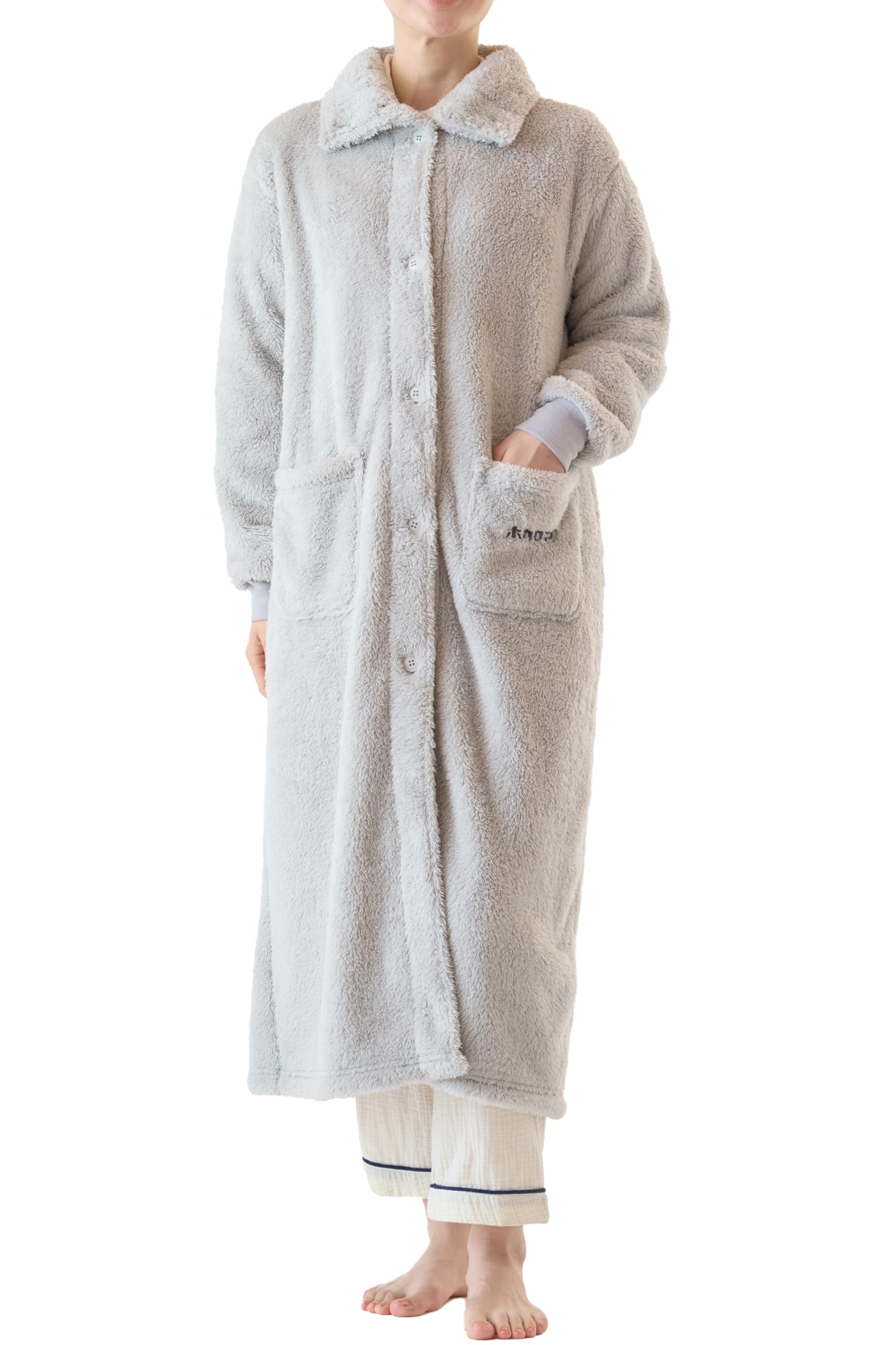 Носимое одеяло-халат Hokaron для женщин, серый, средний