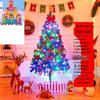 White Christmas Tree Set with 1m, 1.5m, 1.8m Trees - Snow-Decorated Holiday Decor for Home