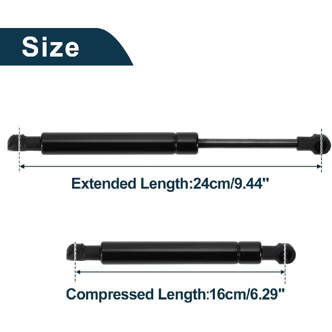 Lift Supports Struts for Porsche 911 2006-2013 No.99751155101 Front Hood Gas Spring Black 2Pcs