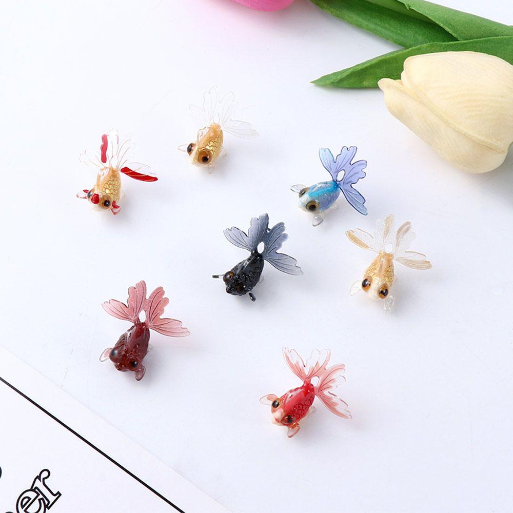 Creative Mini Acrylic Figurines Goldfish Ornament Miniature Decoration