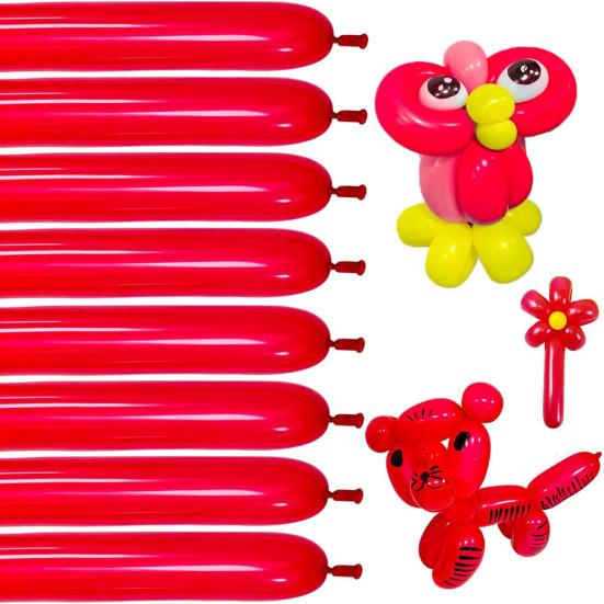 100Pcs Long Balloons Latex Twisting Balloon DIY Animal Making Balloon Kid's Carnivals Party Supplies for Birthday Wedding Party